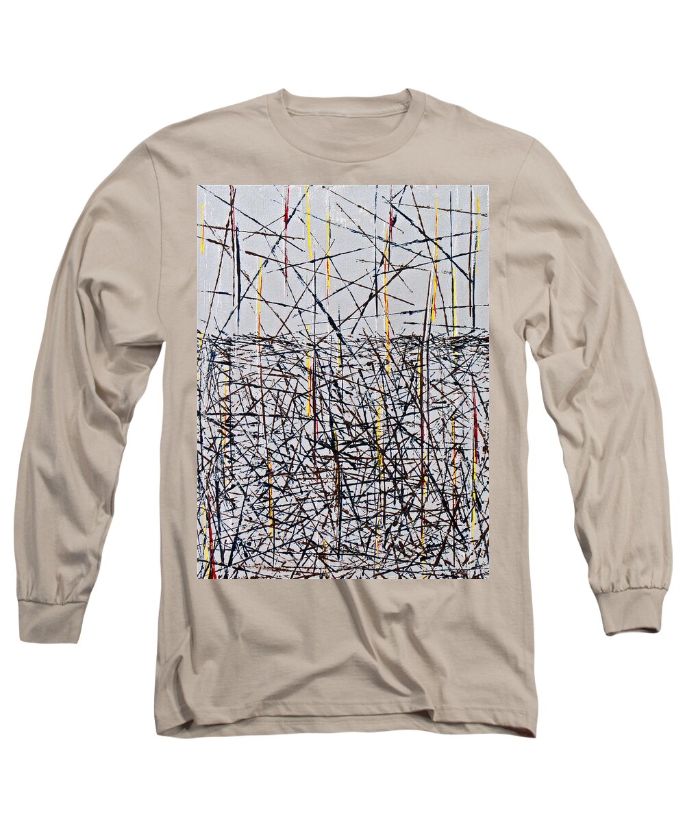 More Long Sleeve T-Shirt featuring the painting More is Less by Artcetera By   LizMac