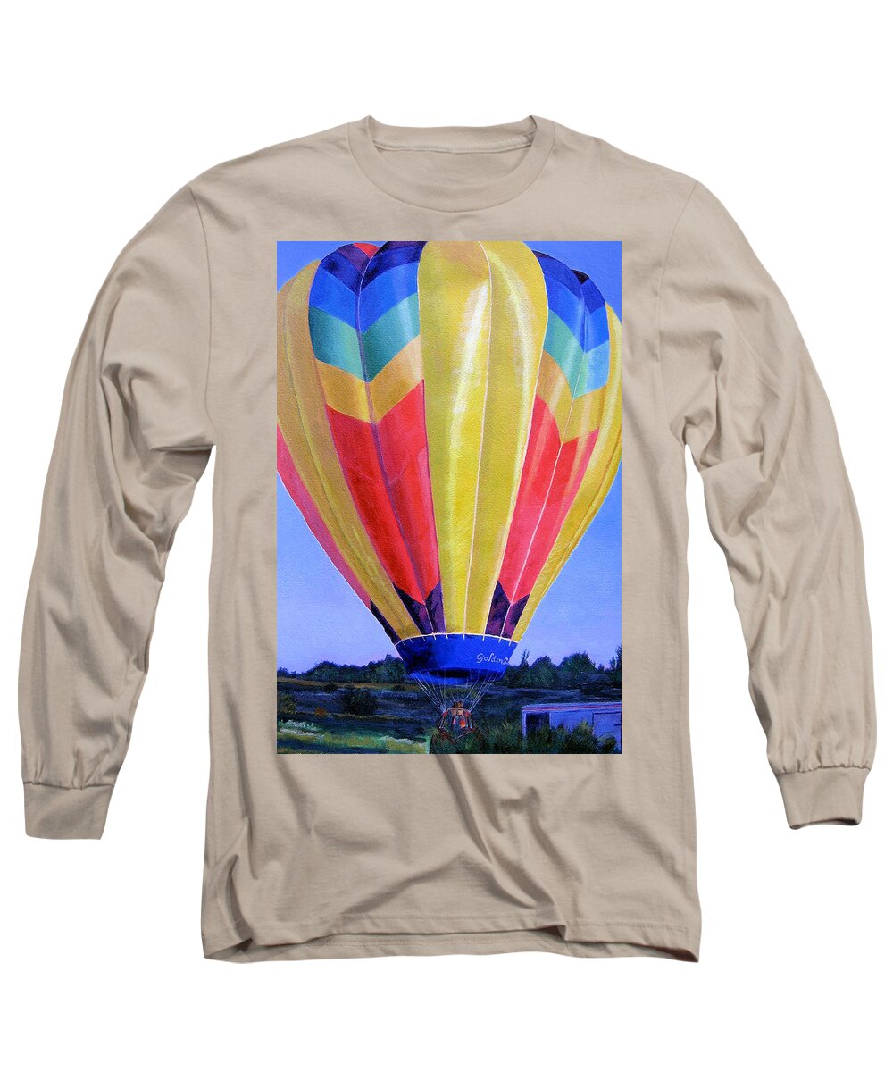 Acrylic Long Sleeve T-Shirt featuring the painting Morning Flight by Lynne Reichhart