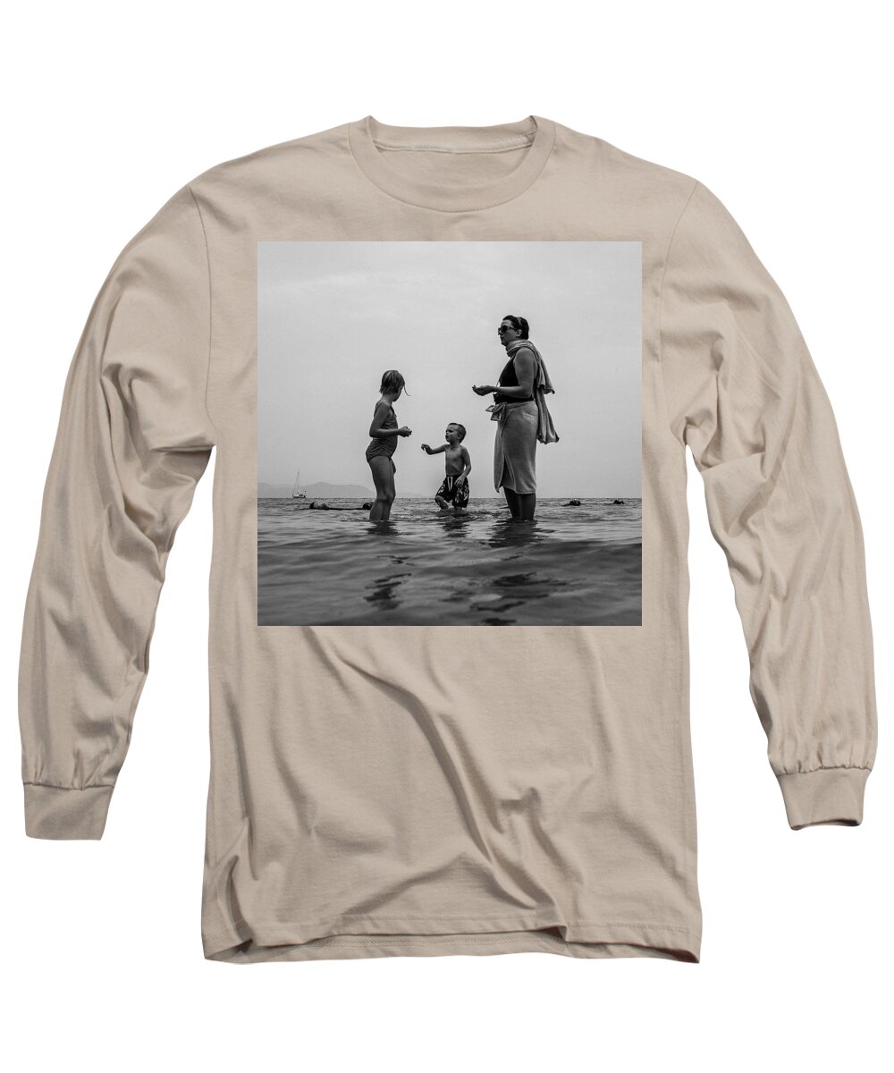 Swim Long Sleeve T-Shirt featuring the photograph My Family In Thailand by Aleck Cartwright