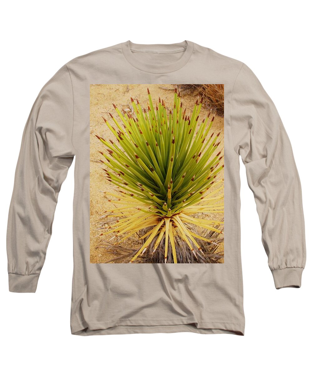 Yucca Brevifolia Long Sleeve T-Shirt featuring the photograph NeW BeGiNNiNG  by Angela J Wright