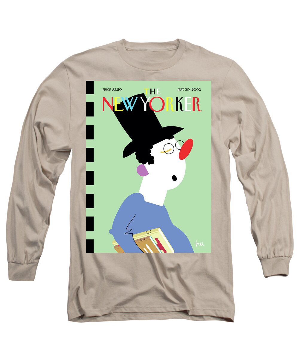 Eustace Tilley Long Sleeve T-Shirt featuring the painting Booksnob by Bob Zoell