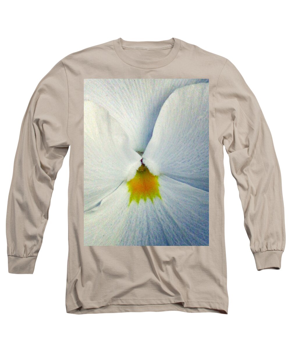 Pansy Long Sleeve T-Shirt featuring the photograph Pansy Flower 19 by Pamela Critchlow