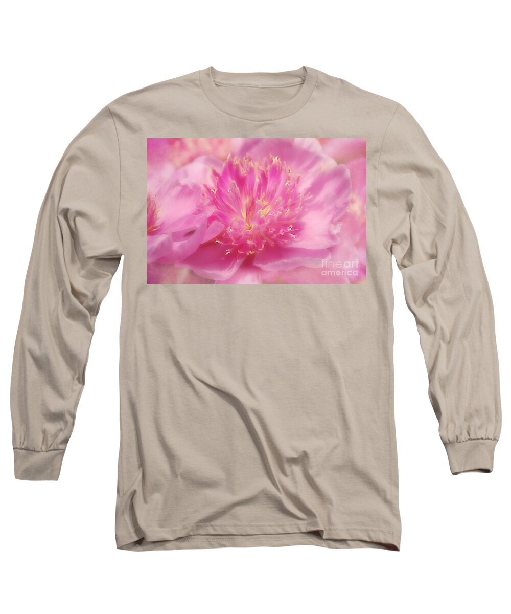 Macro Long Sleeve T-Shirt featuring the photograph Peony Dream by Peggy Franz