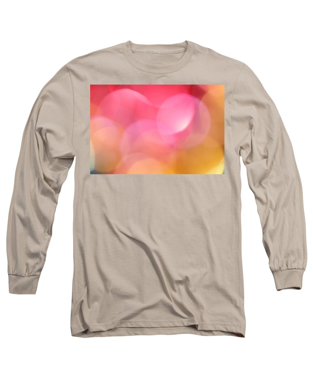 Abstract Long Sleeve T-Shirt featuring the photograph Pink Moon by Dazzle Zazz