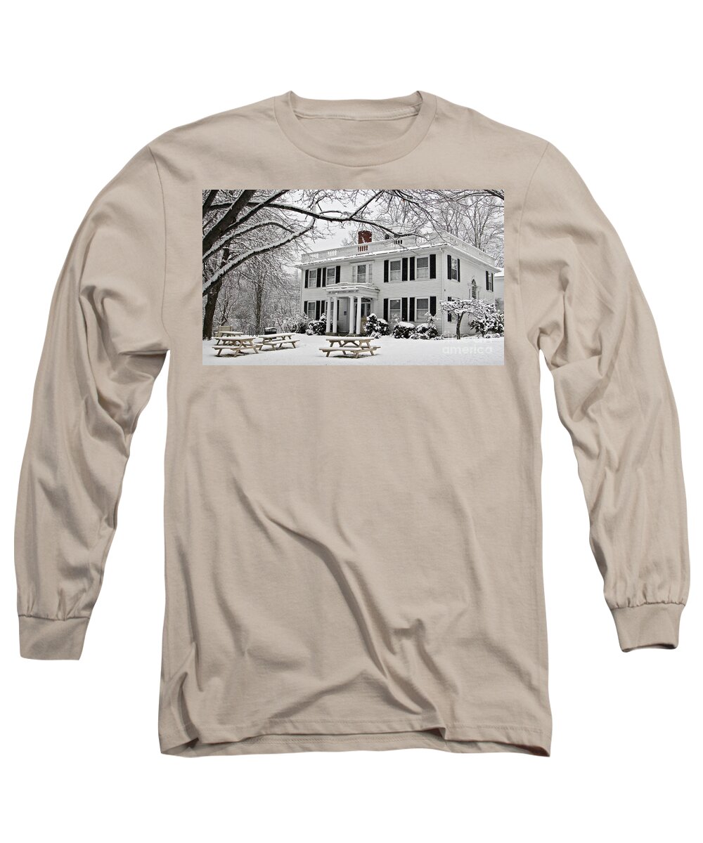 Maine Long Sleeve T-Shirt featuring the photograph Quaint Library by Karin Pinkham