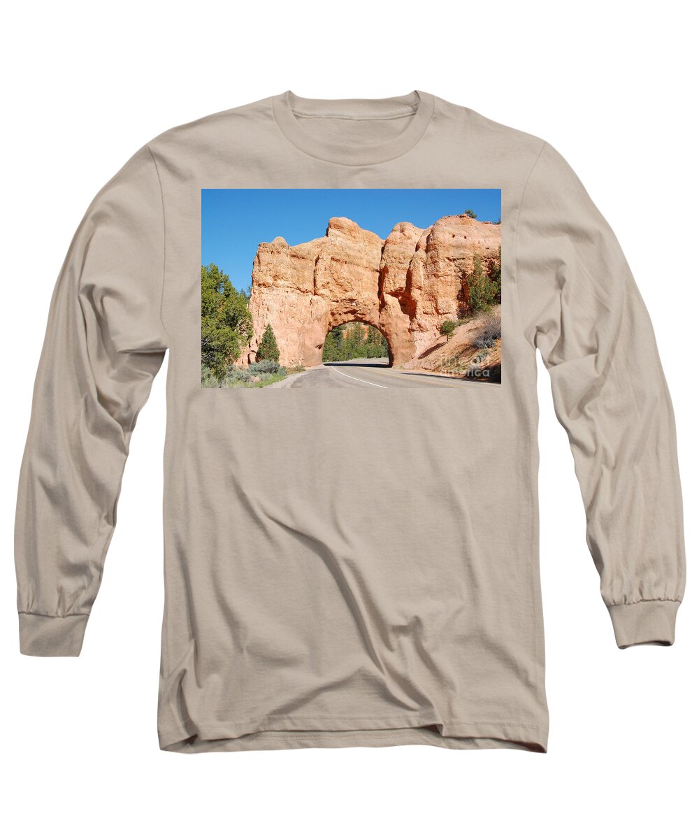 Red Canyon Long Sleeve T-Shirt featuring the photograph Red Canyon Tunnel by Debra Thompson