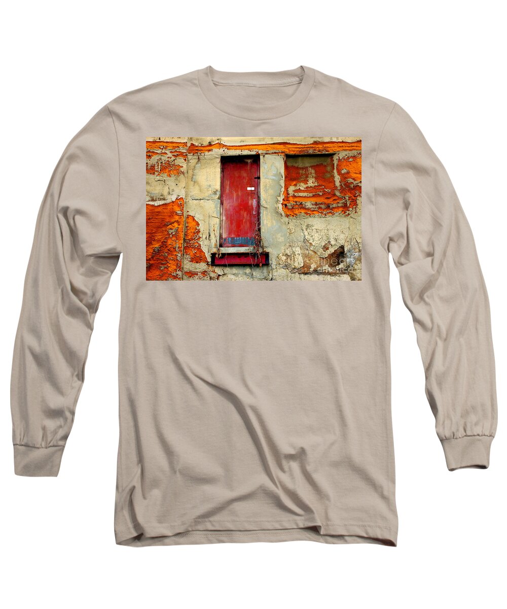  Architecture Long Sleeve T-Shirt featuring the photograph Red Door 2 by Marcia Lee Jones