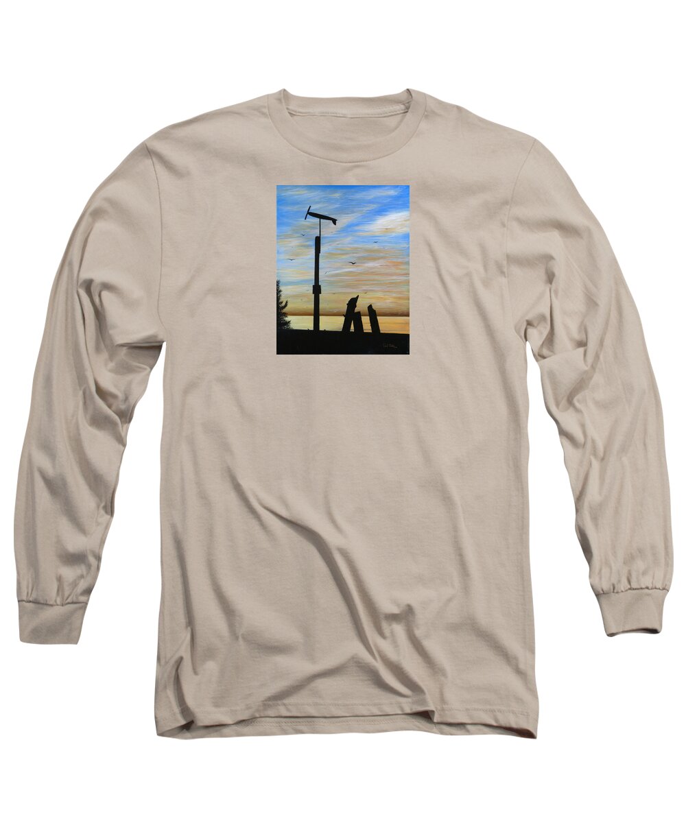 Sano Framed Prints Long Sleeve T-Shirt featuring the painting San Onofre Sunrise by Paul Carter