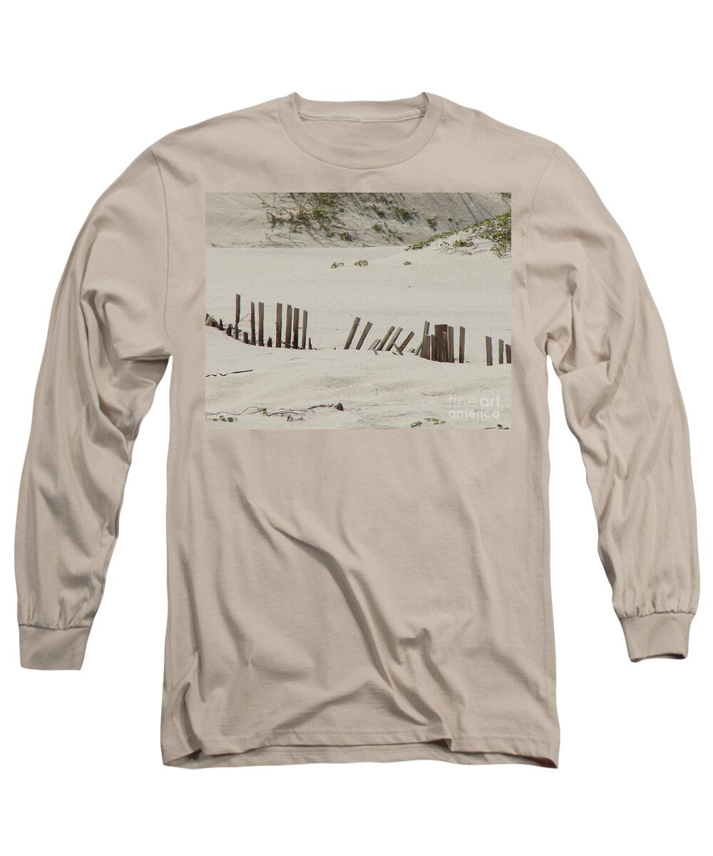 Sand Long Sleeve T-Shirt featuring the photograph Sand Dunes At Gulf Shores by Leara Nicole Morris-Clark