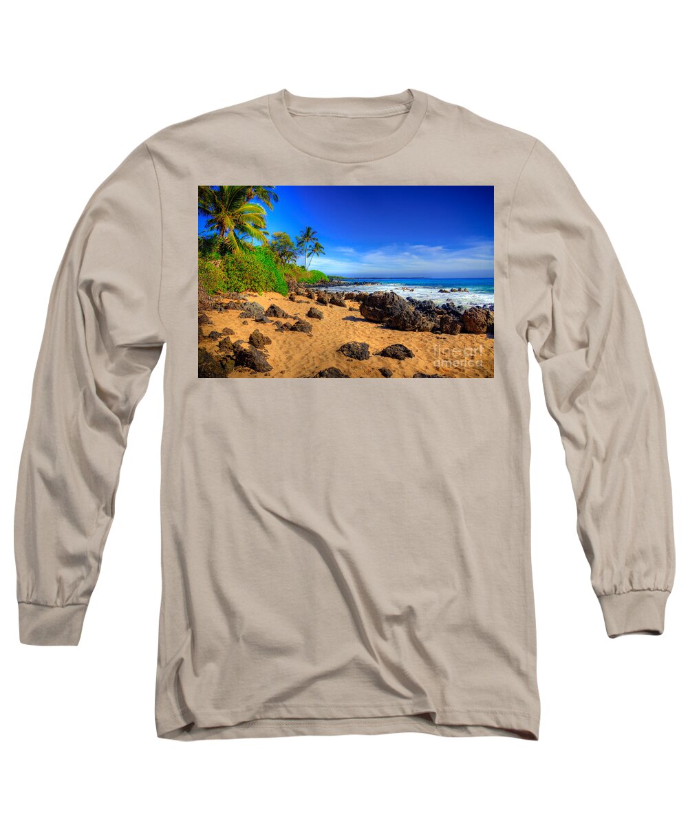 Big Beach Long Sleeve T-Shirt featuring the photograph Secret Beach Maui by Kelly Wade
