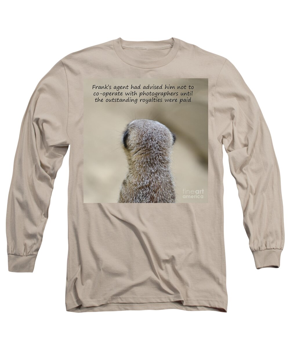 Meerkat Long Sleeve T-Shirt featuring the photograph Shy meerkat by Steev Stamford