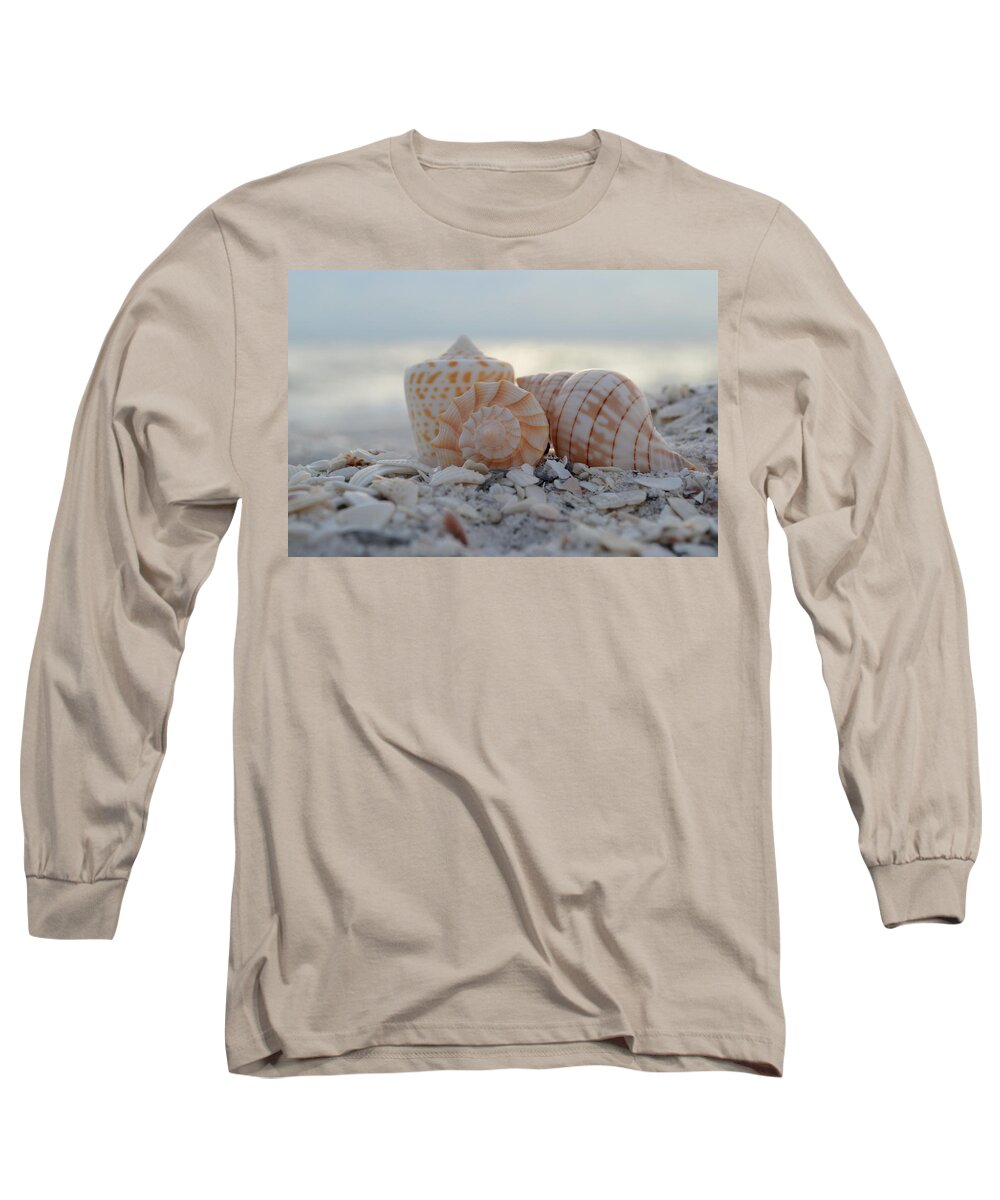 Seashells Long Sleeve T-Shirt featuring the photograph Simplicity and Solitude by Melanie Moraga