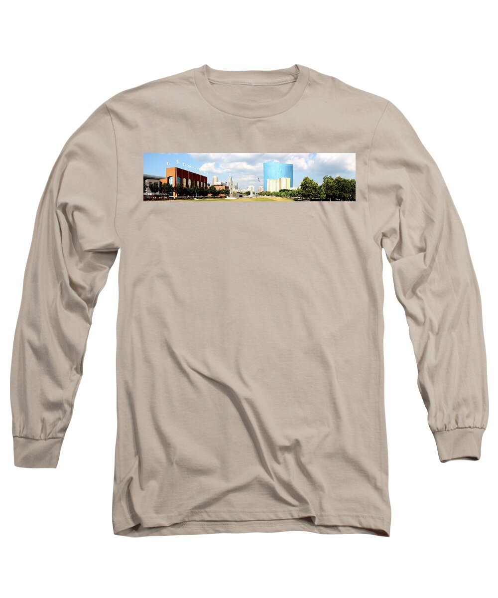 Panoramic Long Sleeve T-Shirt featuring the photograph Simply Indy by Andrea Platt