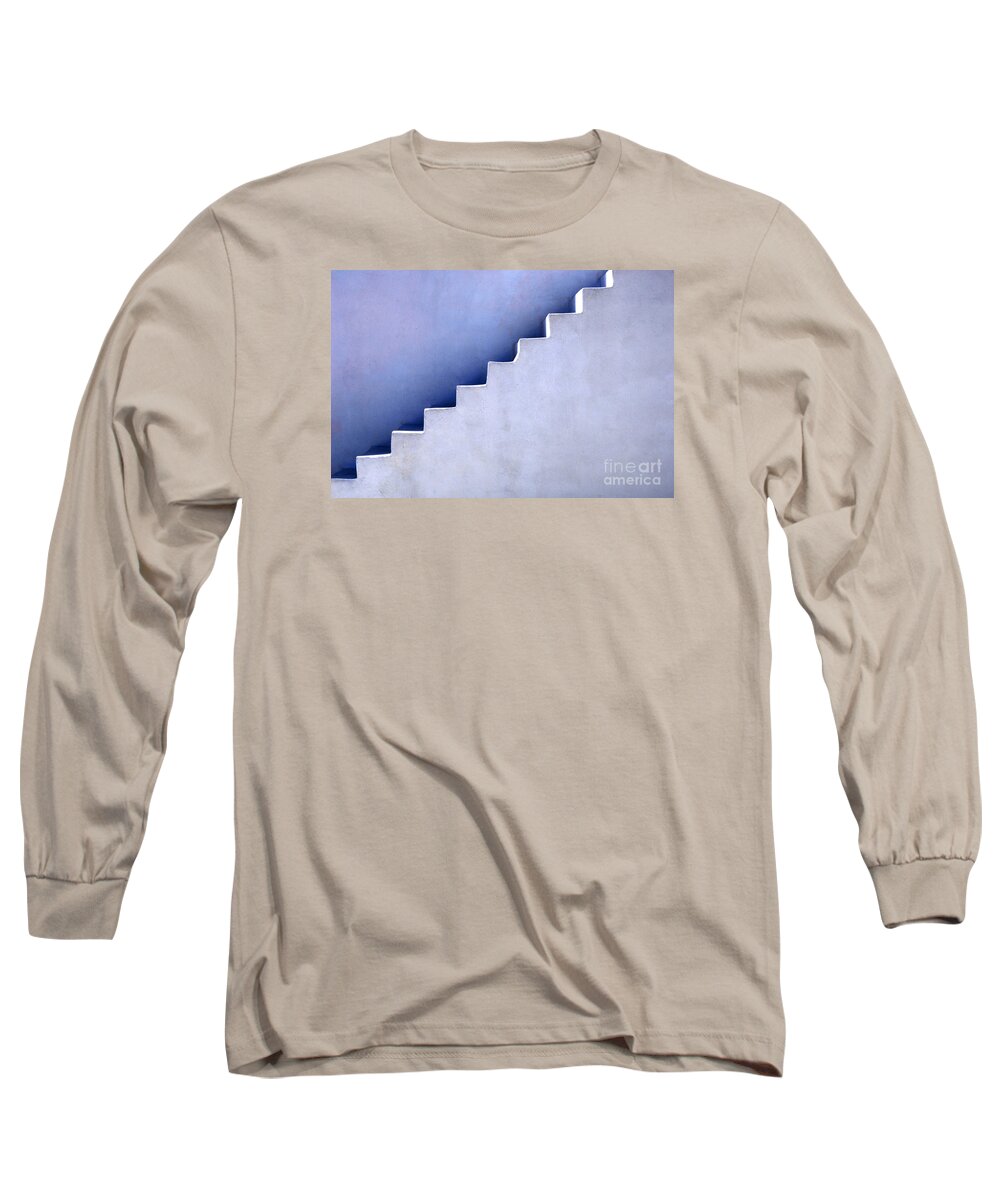 Stair Long Sleeve T-Shirt featuring the photograph Stairs In Santorini by Bob Christopher