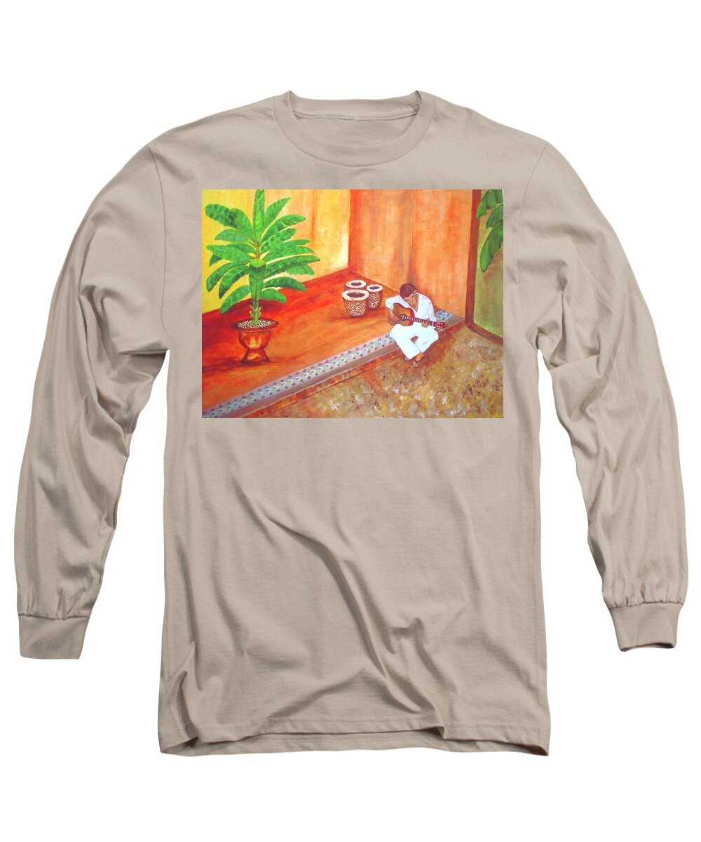 Print Long Sleeve T-Shirt featuring the painting Steve While On Safari In South Africa by Ashley Goforth