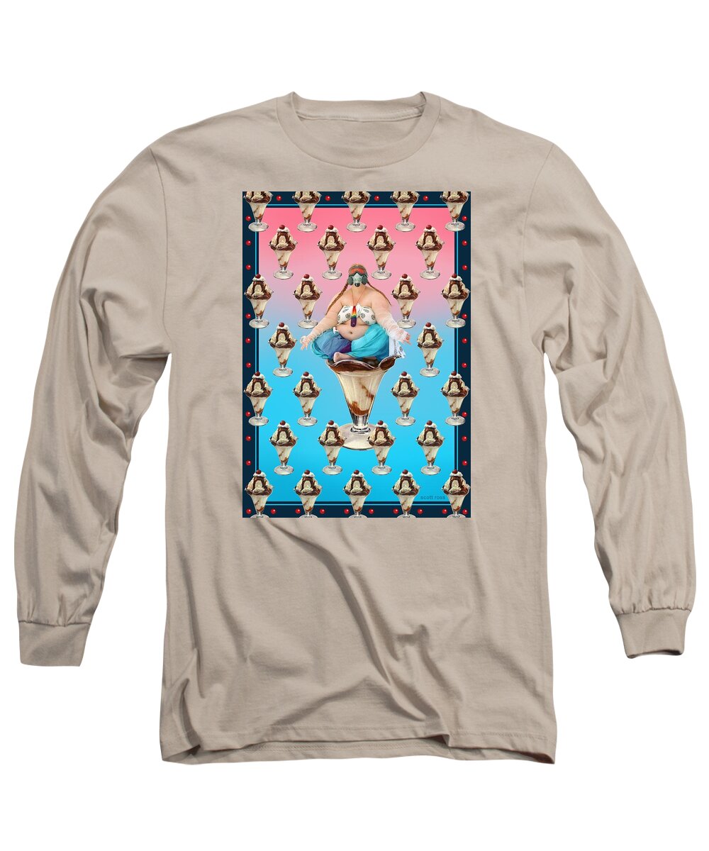 Political Long Sleeve T-Shirt featuring the digital art Sundae Girl by Scott Ross