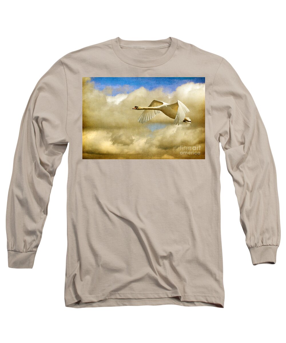 Nature Long Sleeve T-Shirt featuring the photograph Swan Song by Lois Bryan