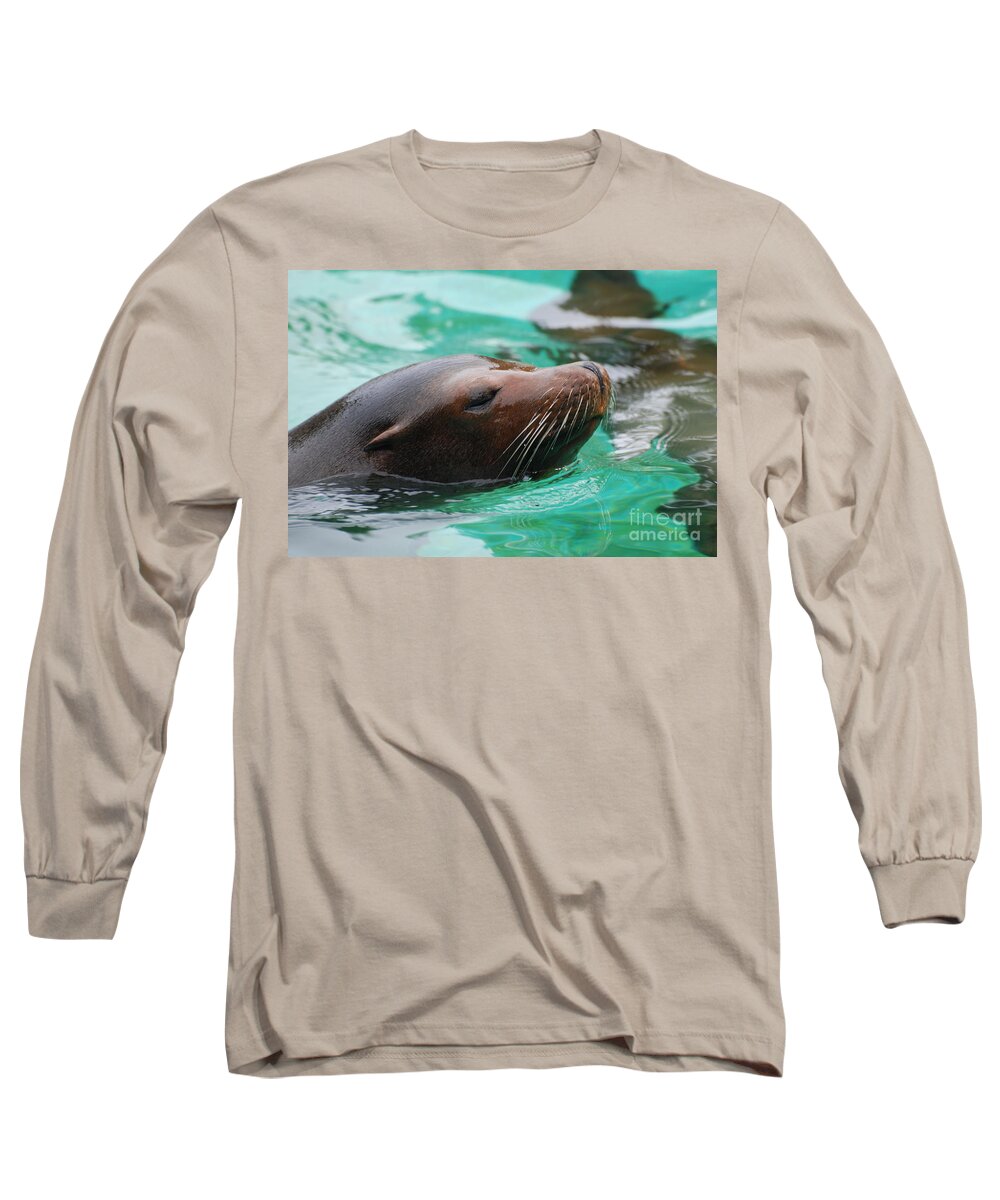 Sea Lion Long Sleeve T-Shirt featuring the photograph Swimming Sea Lion by DejaVu Designs