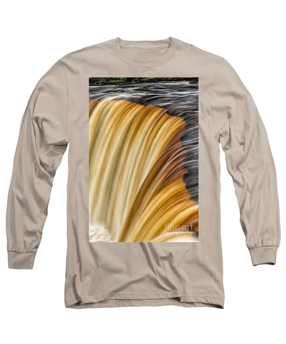 Michigan Long Sleeve T-Shirt featuring the photograph Tahquamenon Falls by Timothy Hacker