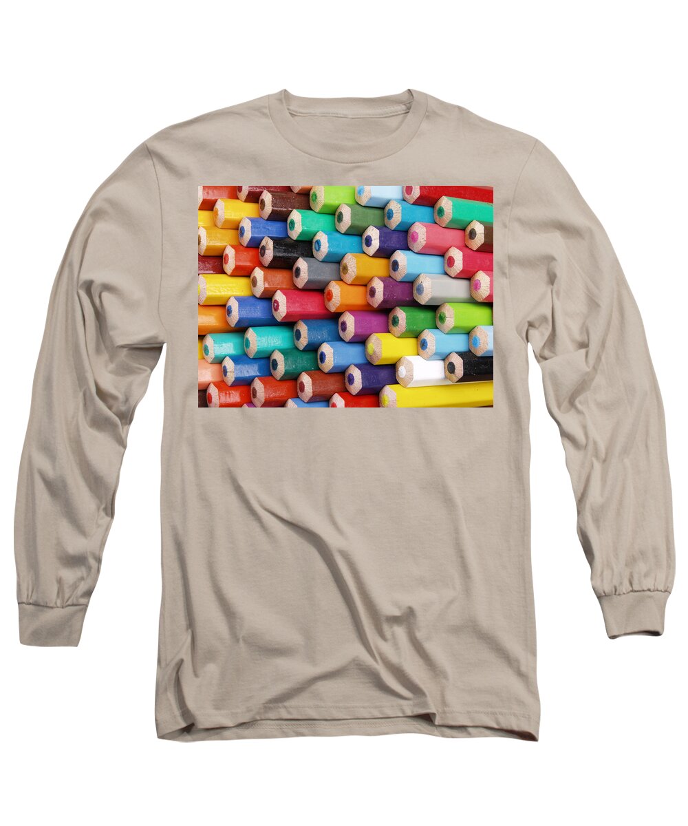 Pencil Long Sleeve T-Shirt featuring the digital art The blunt end by Ron Harpham