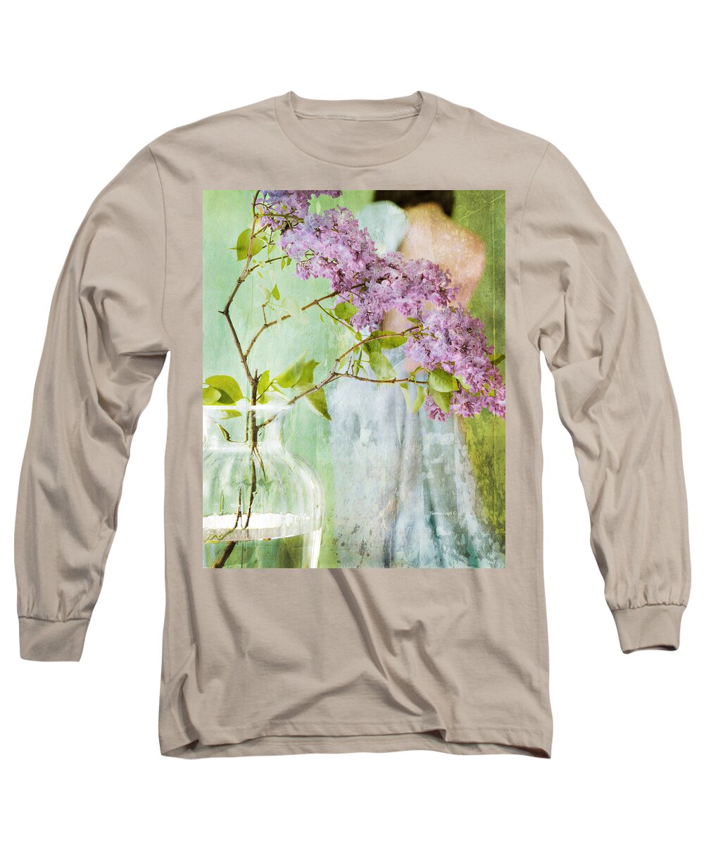 Lilacs Long Sleeve T-Shirt featuring the photograph The Scent Of Lilacs by Theresa Tahara