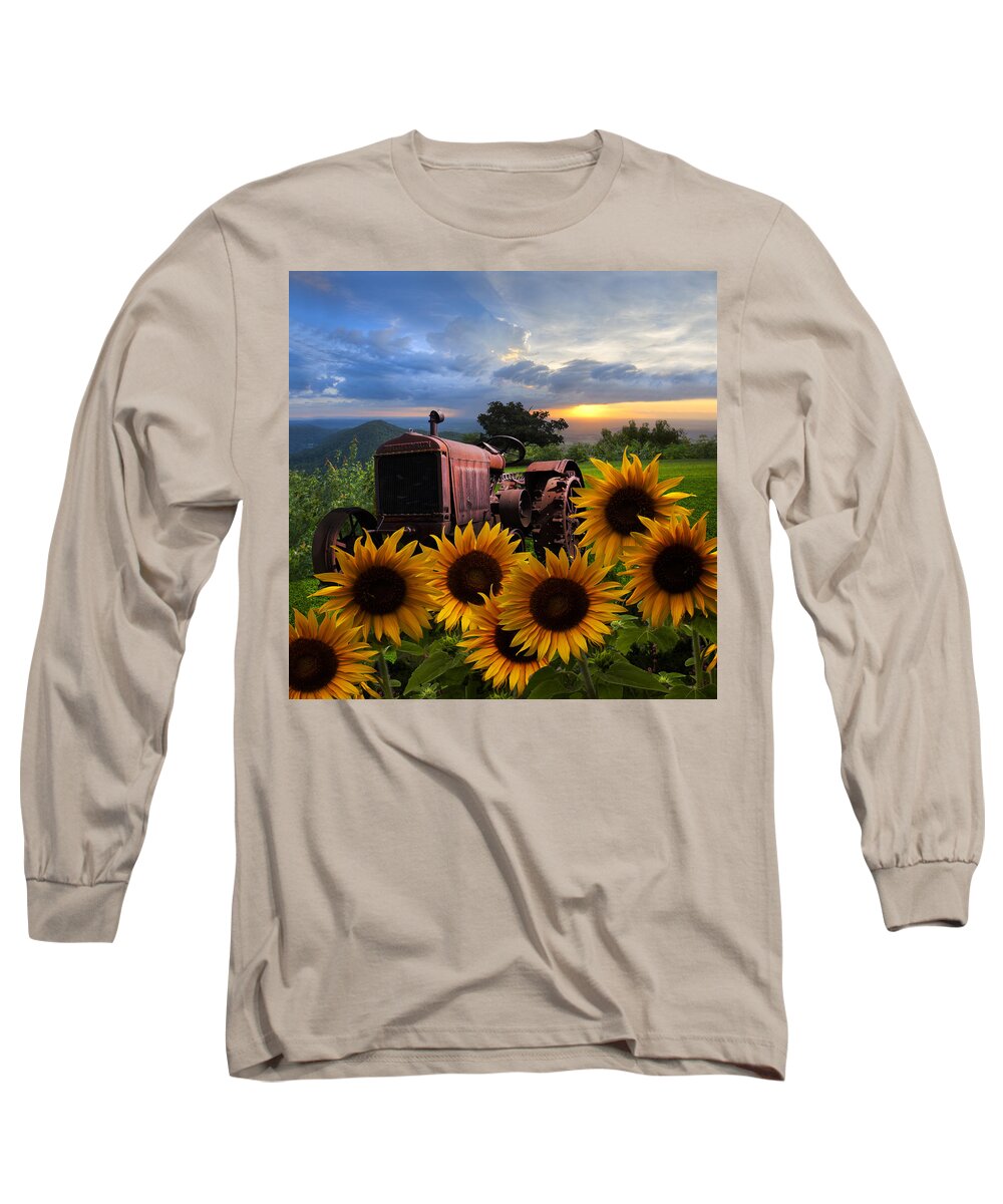 Appalachia Long Sleeve T-Shirt featuring the photograph Tractor Heaven by Debra and Dave Vanderlaan