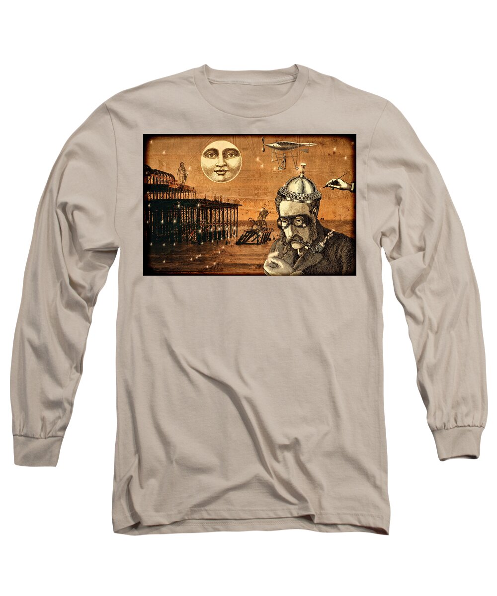 Treasure Long Sleeve T-Shirt featuring the mixed media Treasure Steampunk by Bellesouth Studio