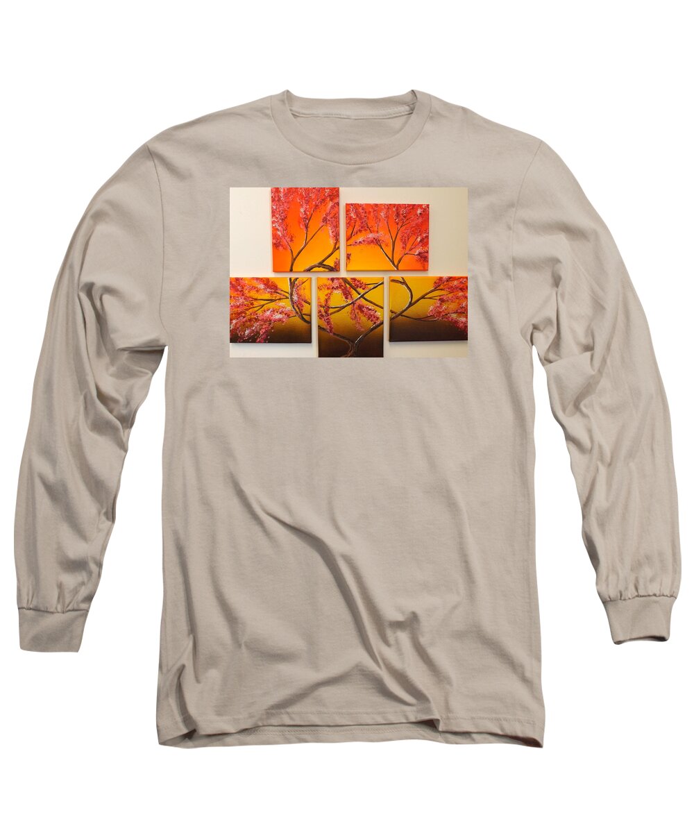 Tree Of Infinite Love Long Sleeve T-Shirt featuring the painting Tree of Infinite Love by Darren Robinson