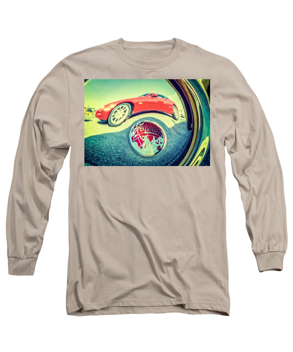 Retro Long Sleeve T-Shirt featuring the photograph Triumph and Jaguar by Spikey Mouse Photography