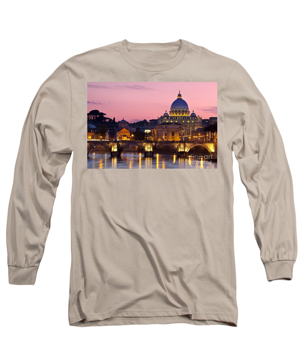 St Long Sleeve T-Shirt featuring the photograph Vatican Twilight by Brian Jannsen