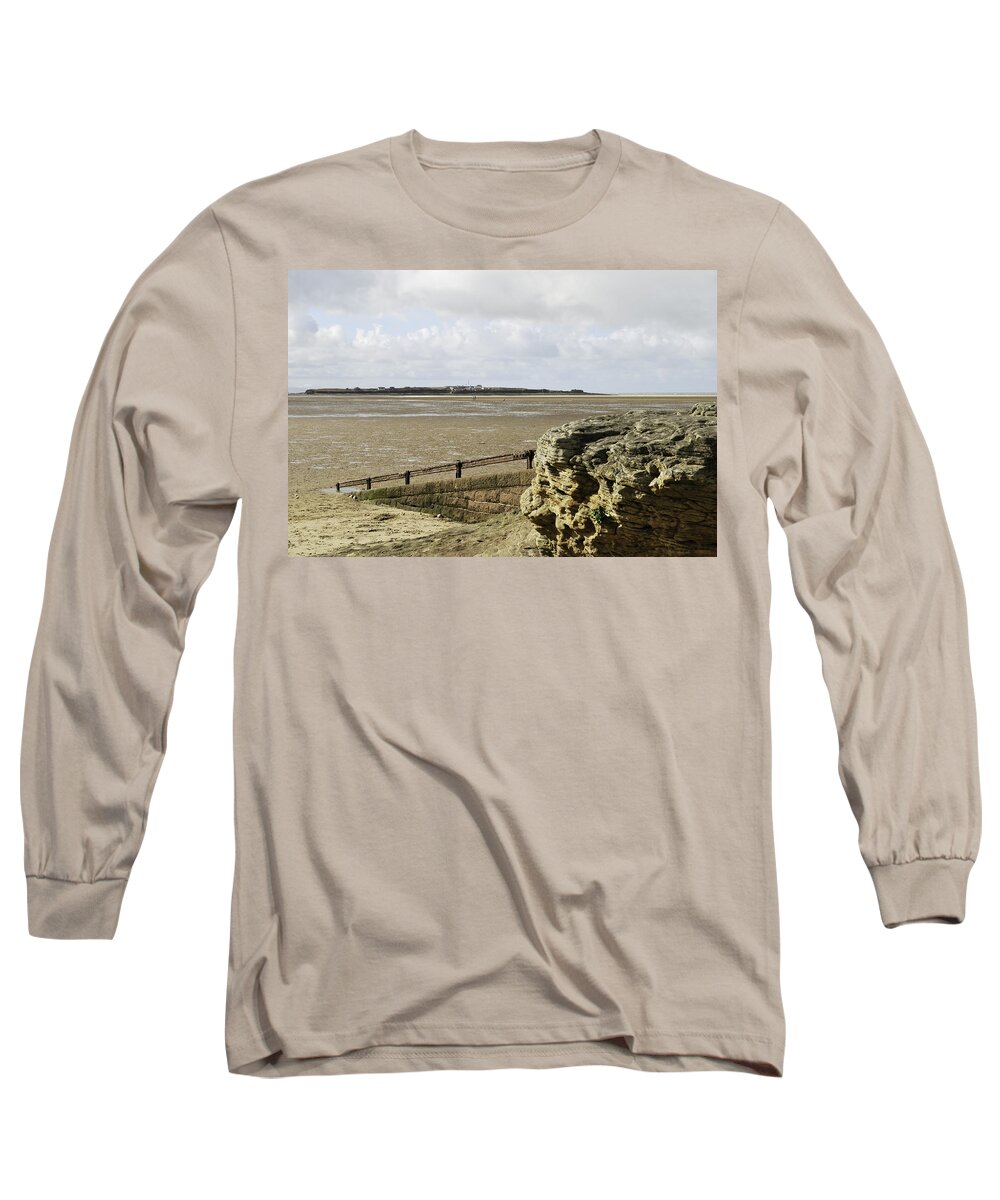 Hilbre Island Long Sleeve T-Shirt featuring the photograph View over to Hilbre by Spikey Mouse Photography