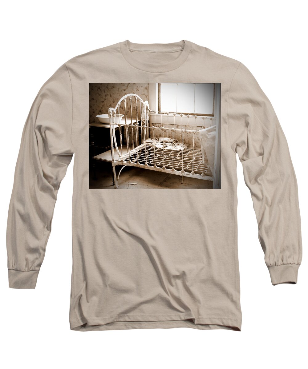Vintage Long Sleeve T-Shirt featuring the photograph Vintage Crib by Marcia Socolik