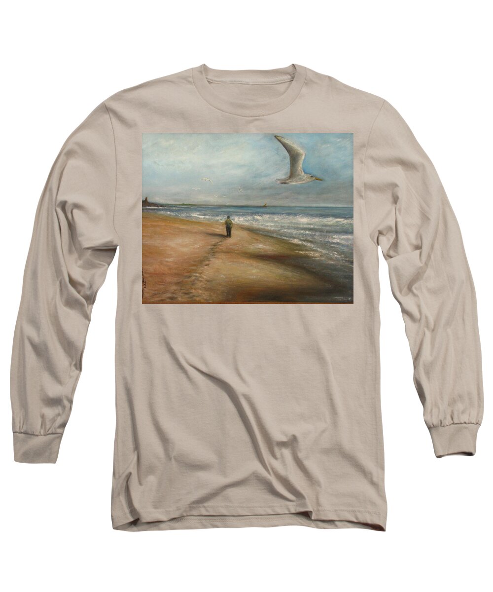 Scenery Long Sleeve T-Shirt featuring the painting Watching the Show by Michael Anthony Edwards