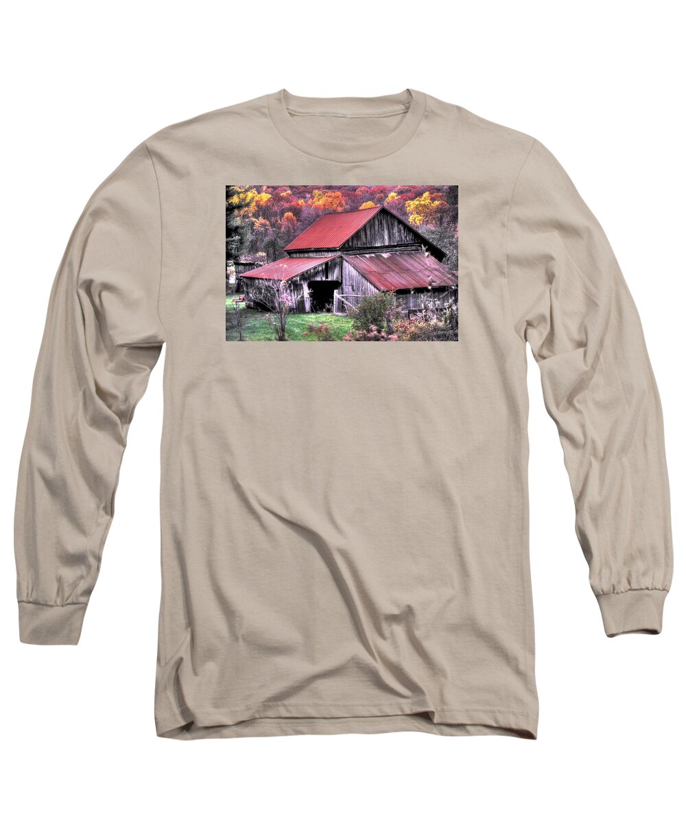 West Virginia Long Sleeve T-Shirt featuring the photograph West Virginia Country Roads - Nearing the Threshold of Yet Another Winter by Michael Mazaika