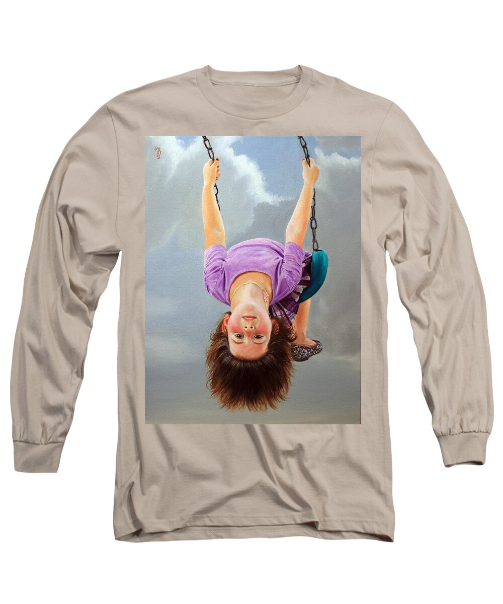 Children Long Sleeve T-Shirt featuring the painting What's Up? by Glenn Beasley