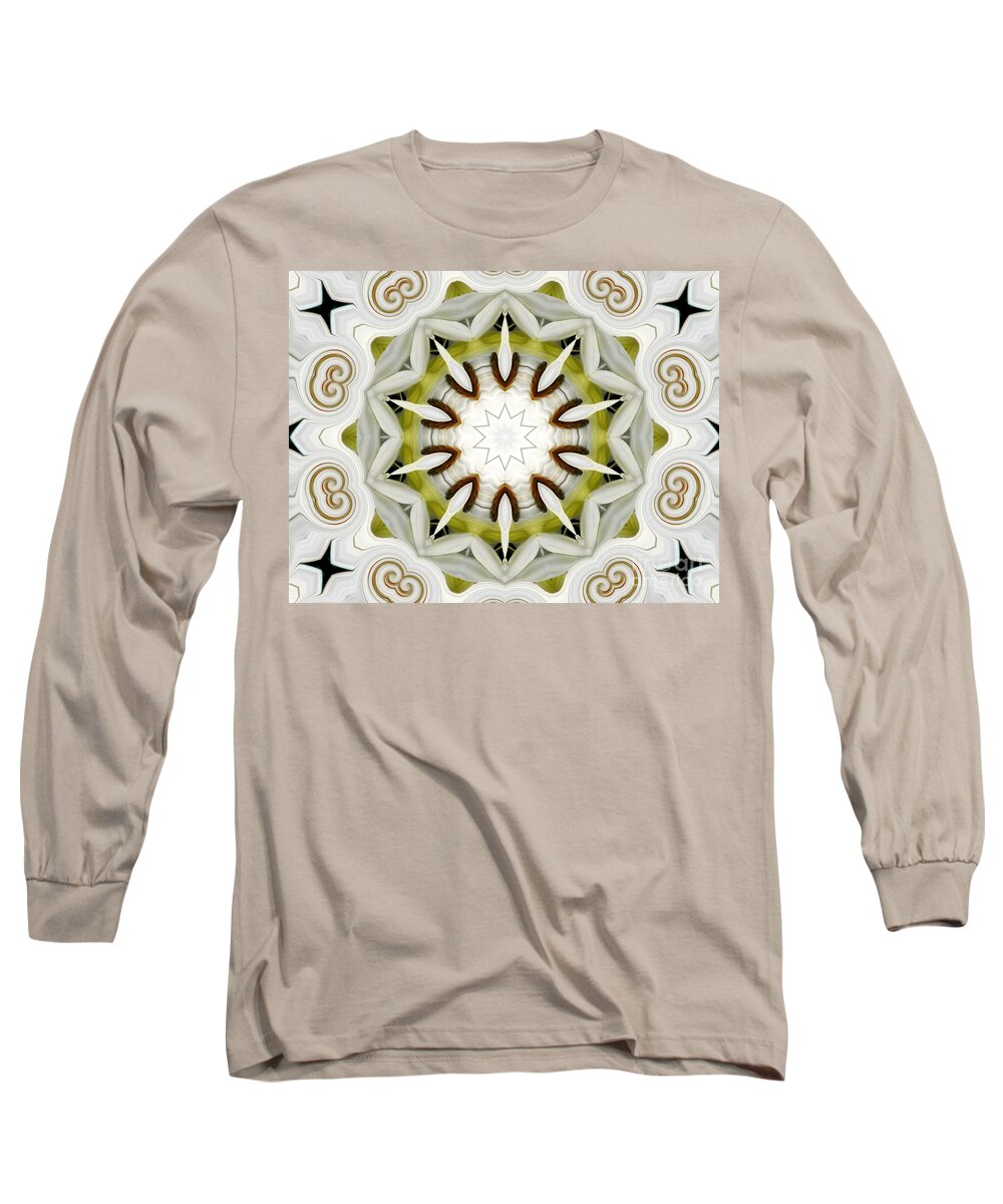 Daisy Long Sleeve T-Shirt featuring the photograph White Daisies Kaleidoscope by Rose Santuci-Sofranko