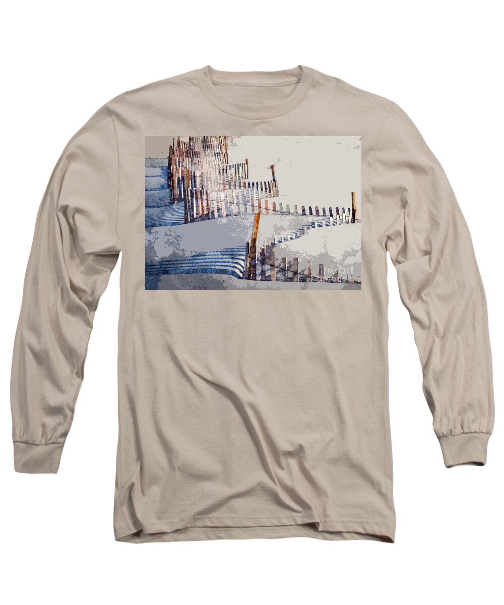 Snow Long Sleeve T-Shirt featuring the digital art Zig Zag by Lynellen Nielsen