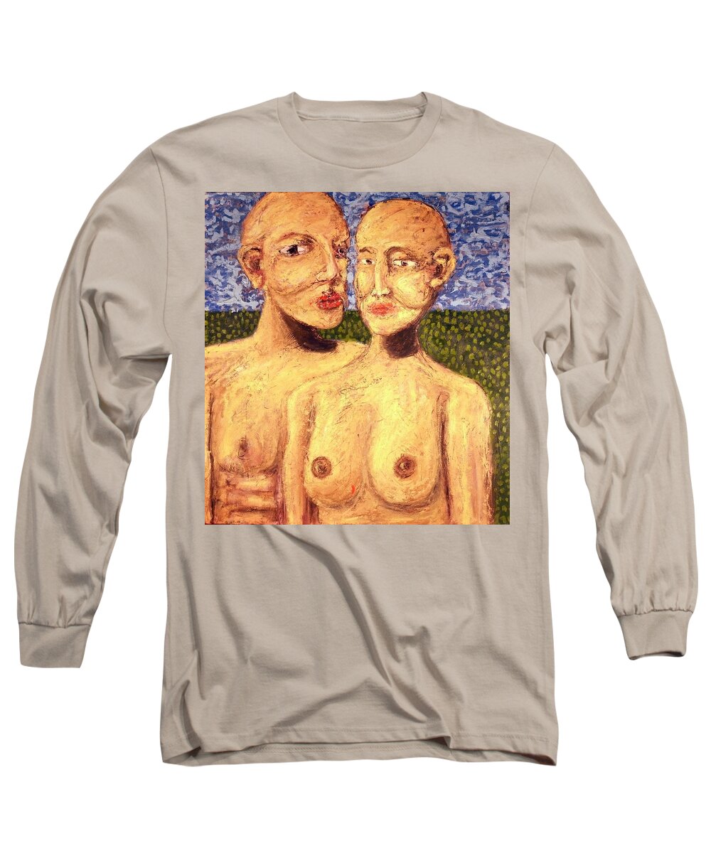 � Long Sleeve T-Shirt featuring the painting After The Kiss by JC Armbruster