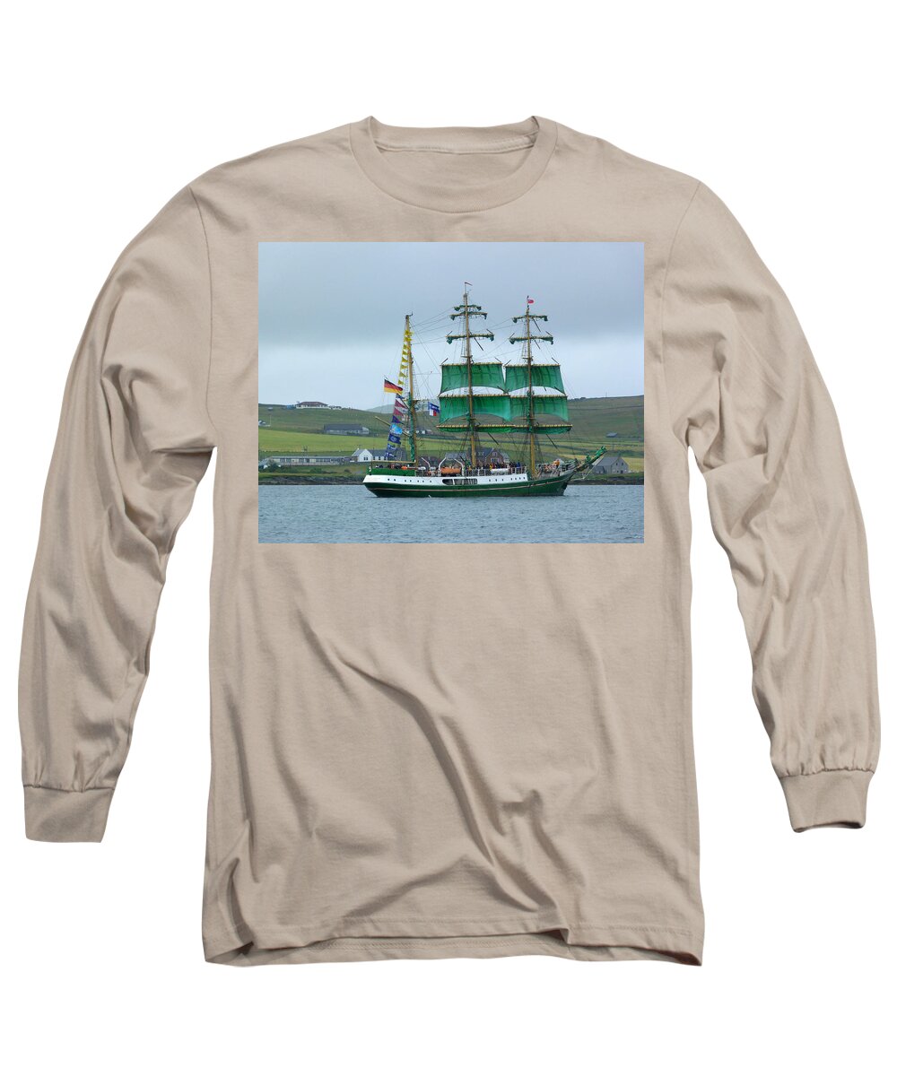 Tall Ship Race Long Sleeve T-Shirt featuring the photograph Alexander von Humboldt by Lynn Bolt