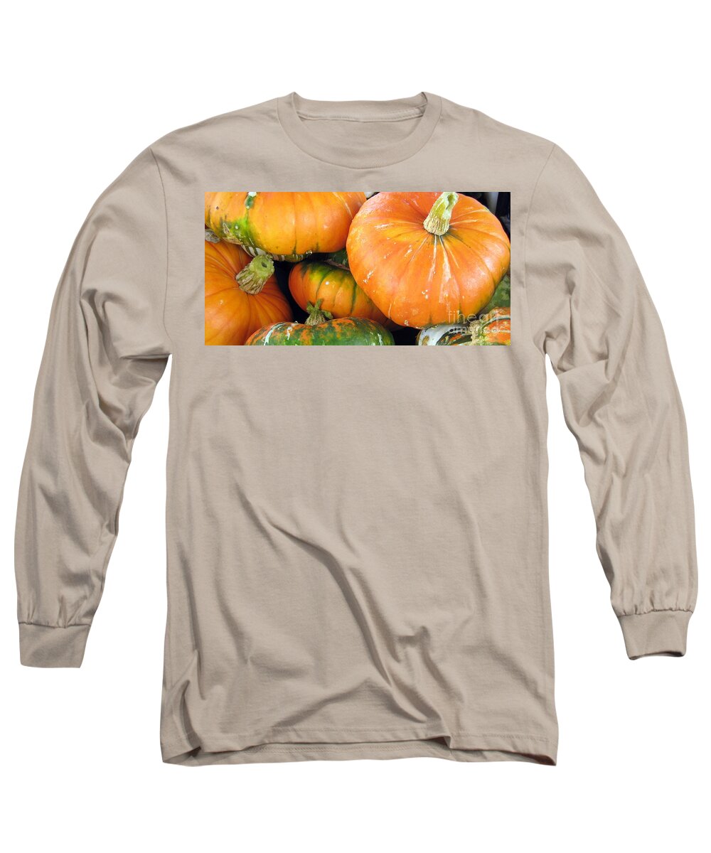 Pumpkin Long Sleeve T-Shirt featuring the photograph Autumn Harvest by Kathy Bassett