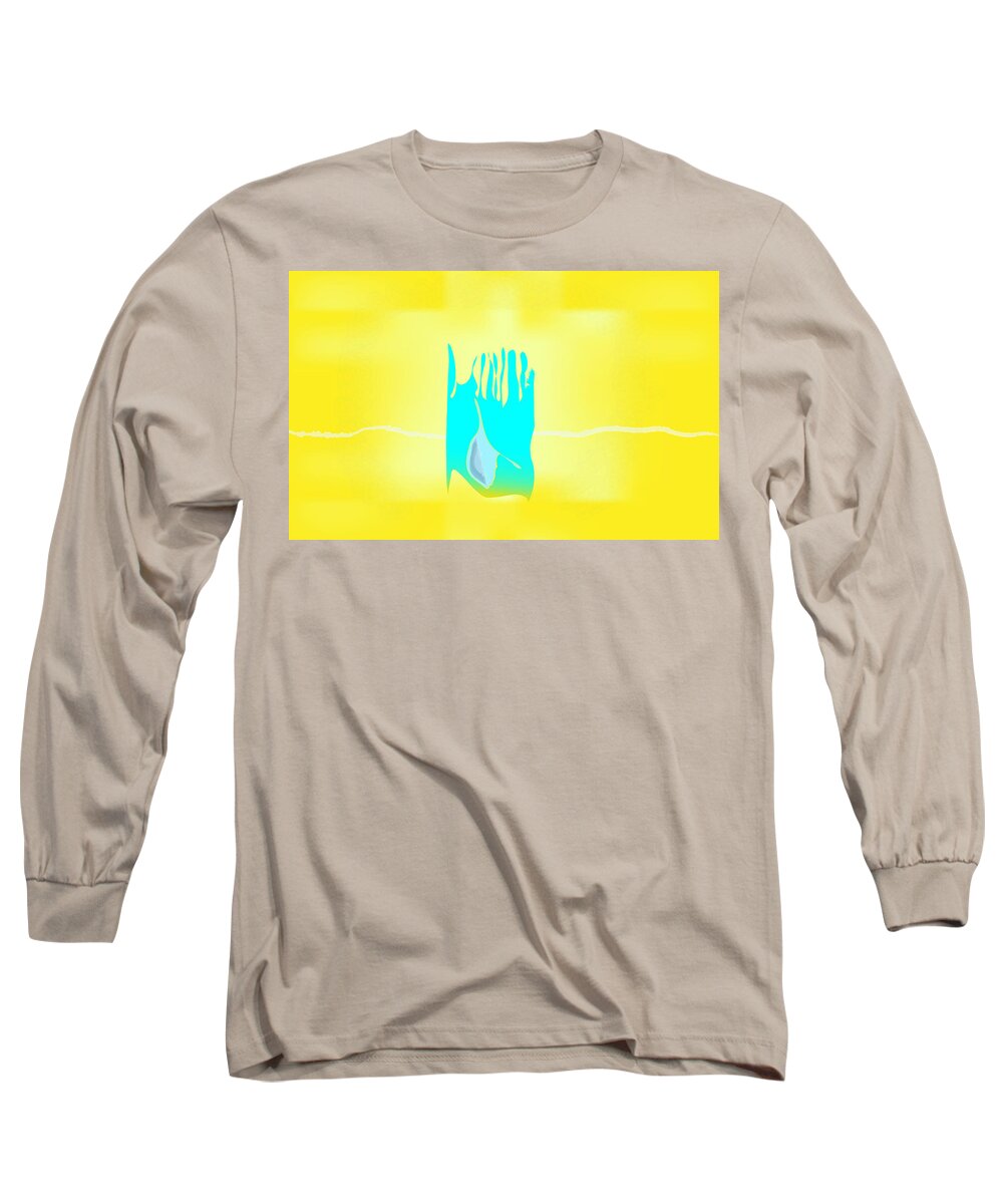 Yellow Long Sleeve T-Shirt featuring the digital art Bluegrass by Kevin McLaughlin