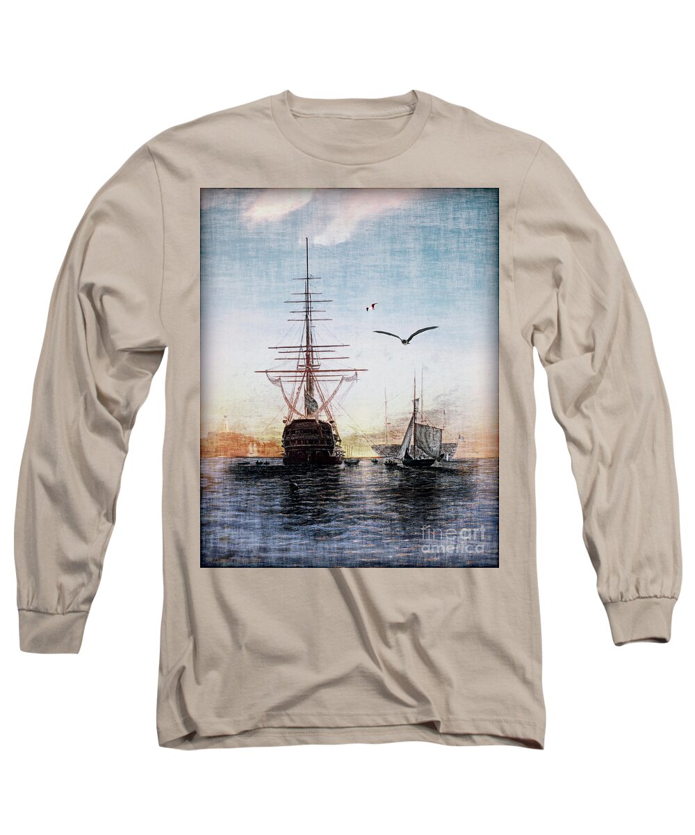 Seascapes Long Sleeve T-Shirt featuring the digital art Brave New World by Lianne Schneider
