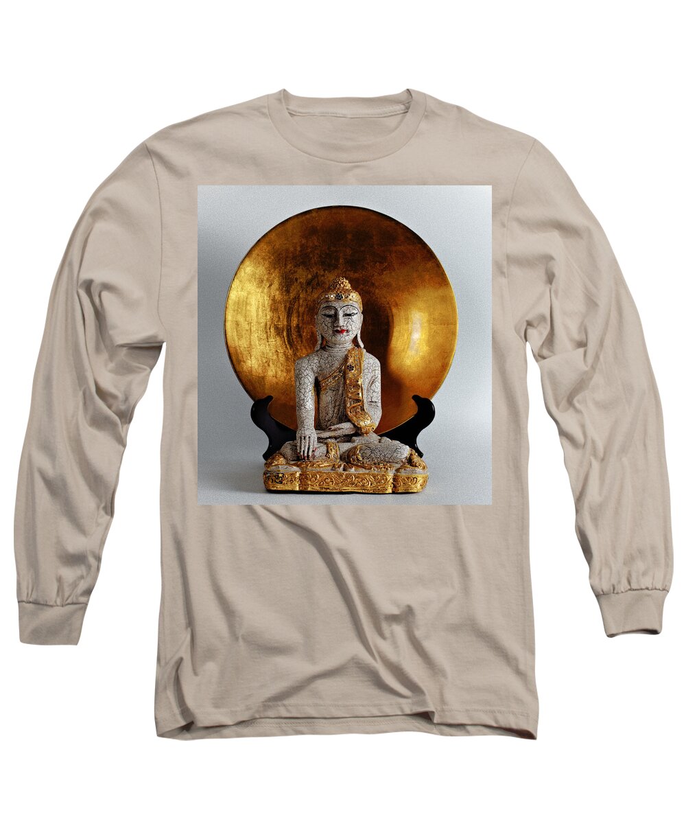 Buddha Long Sleeve T-Shirt featuring the photograph Buddha Girl by Gary Dean Mercer Clark