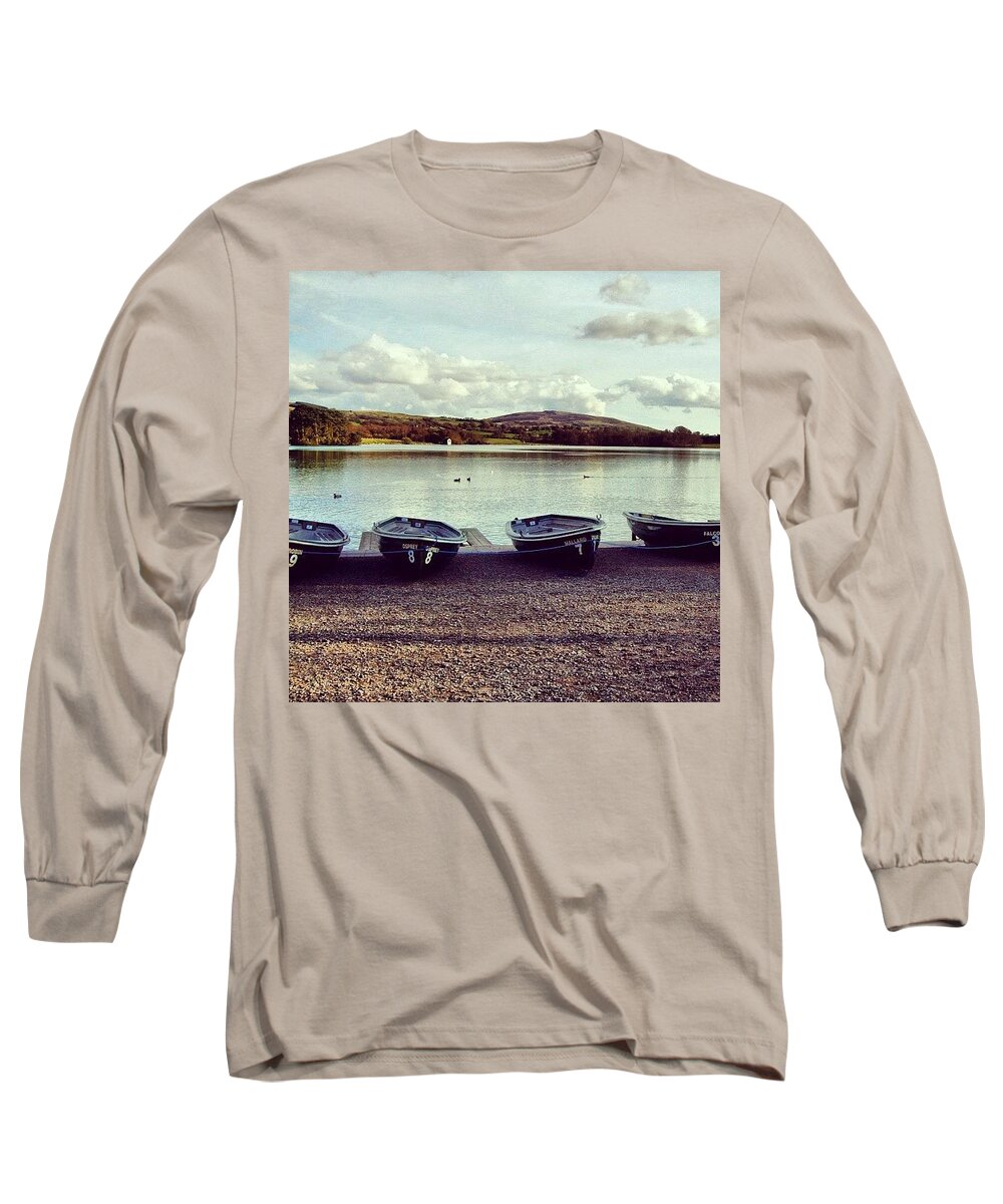 Clouds Long Sleeve T-Shirt featuring the photograph #dock #boats #lake #talkintarn #sky by Silva Halo