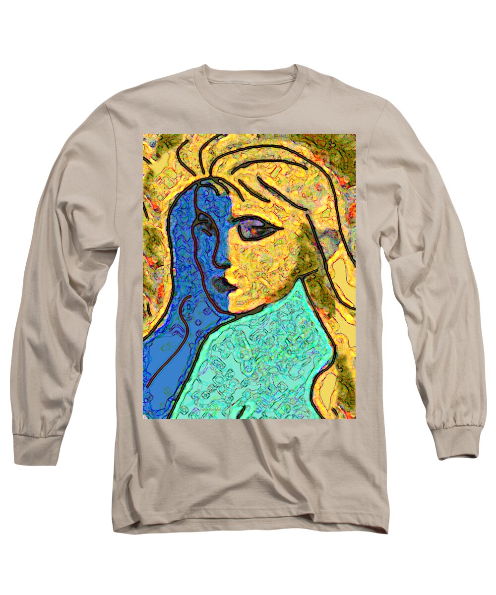 Female Long Sleeve T-Shirt featuring the digital art Feminine Kaleidoscope by Donna Blackhall