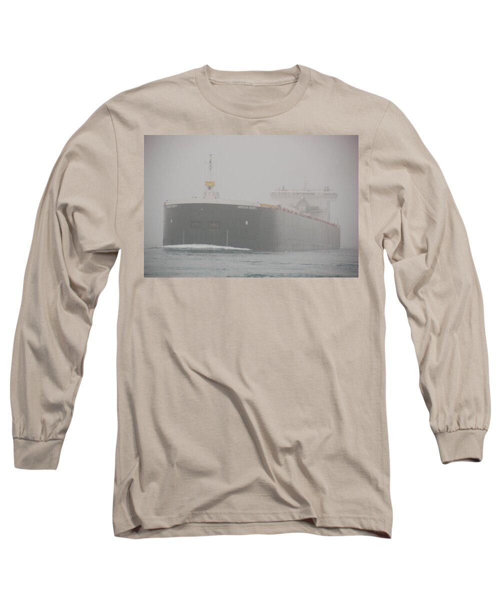 Freighter Long Sleeve T-Shirt featuring the photograph Frieghter close up by Randy J Heath