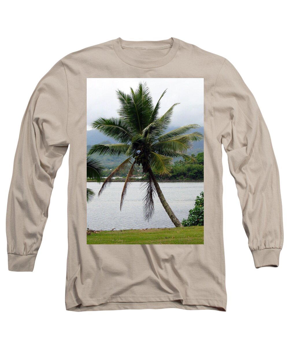 Tropical Palm Trees Long Sleeve T-Shirt featuring the photograph Hawaiian Palm by Athena Mckinzie