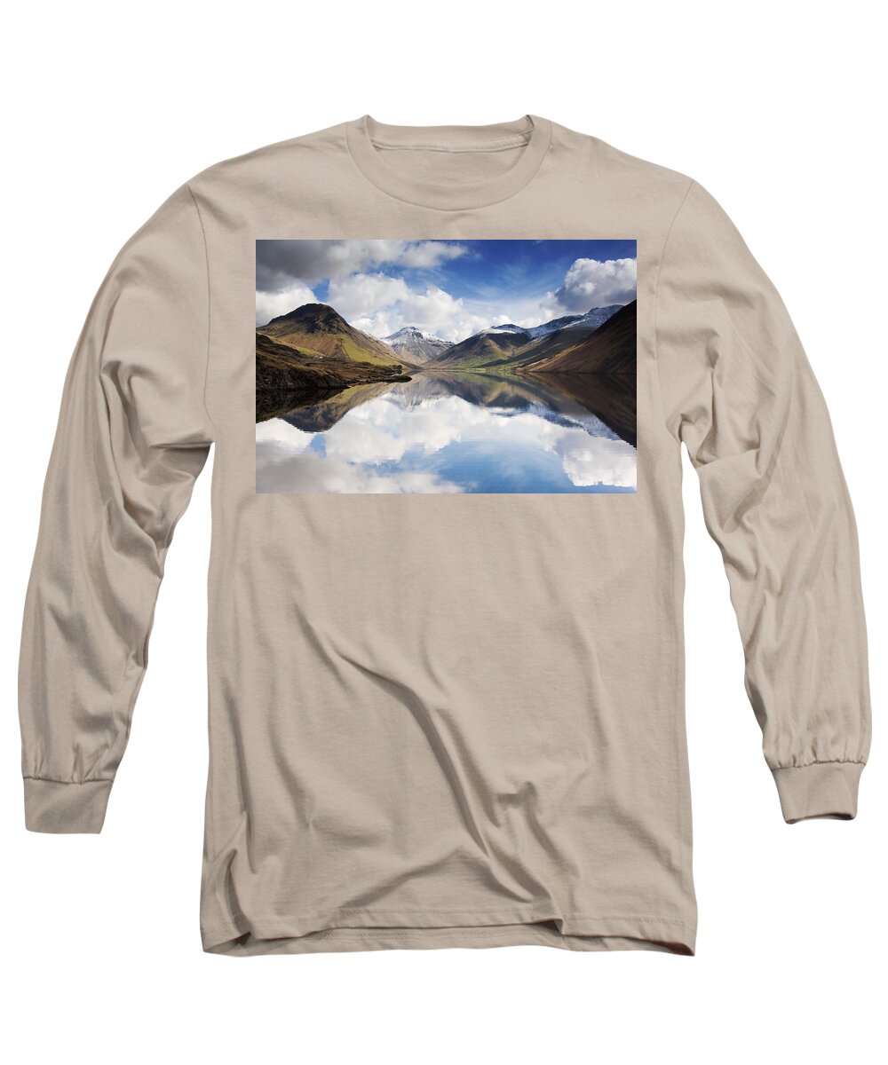 Cumbria Long Sleeve T-Shirt featuring the photograph Mountains And Lake, Lake District by John Short