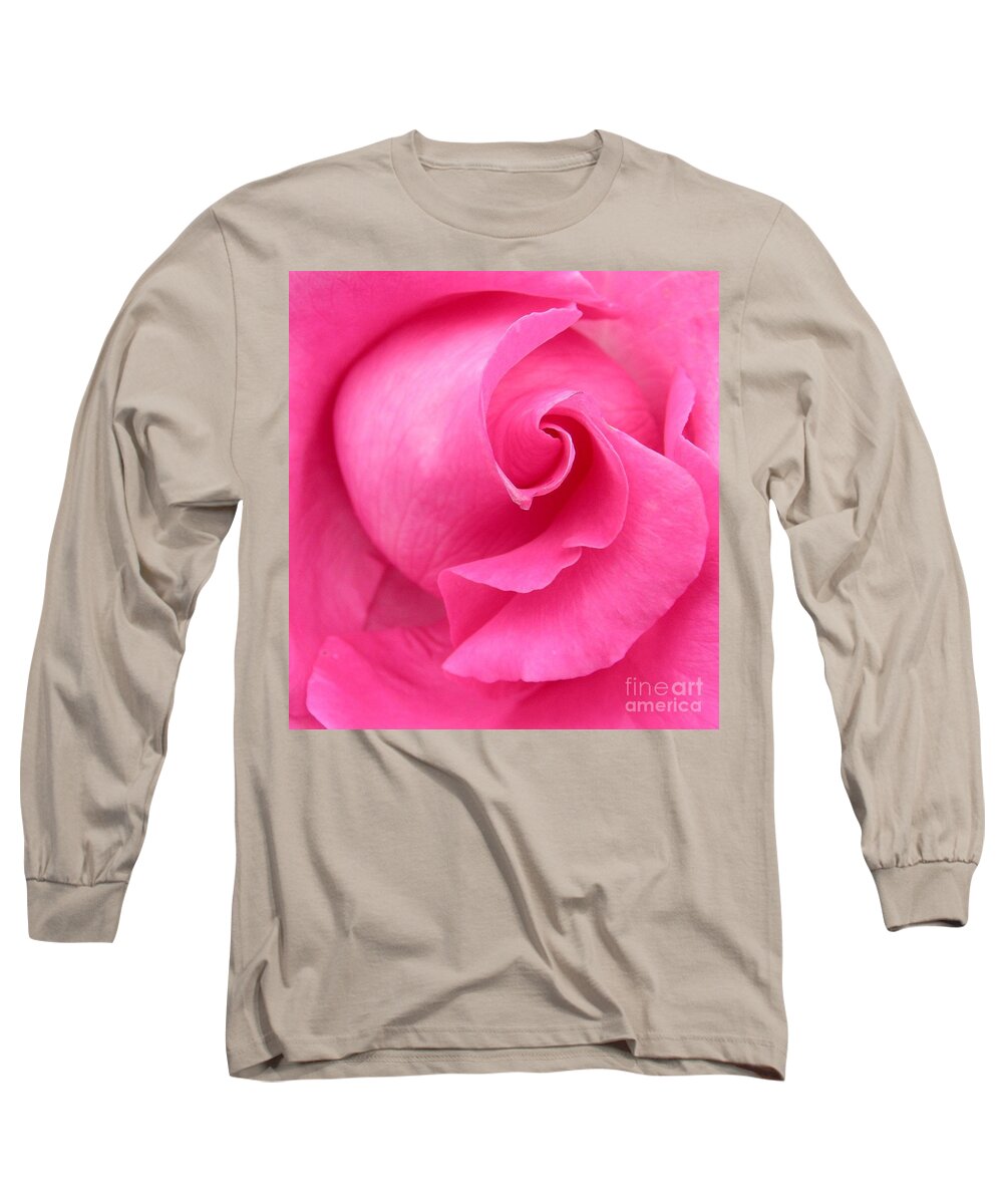 Floral Long Sleeve T-Shirt featuring the photograph Pink Rose by Mark Gilman