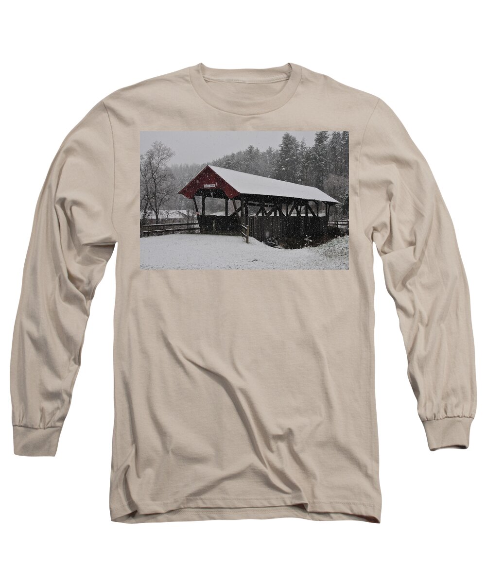 Bridge Long Sleeve T-Shirt featuring the photograph Randall Bridge by Mike Martin